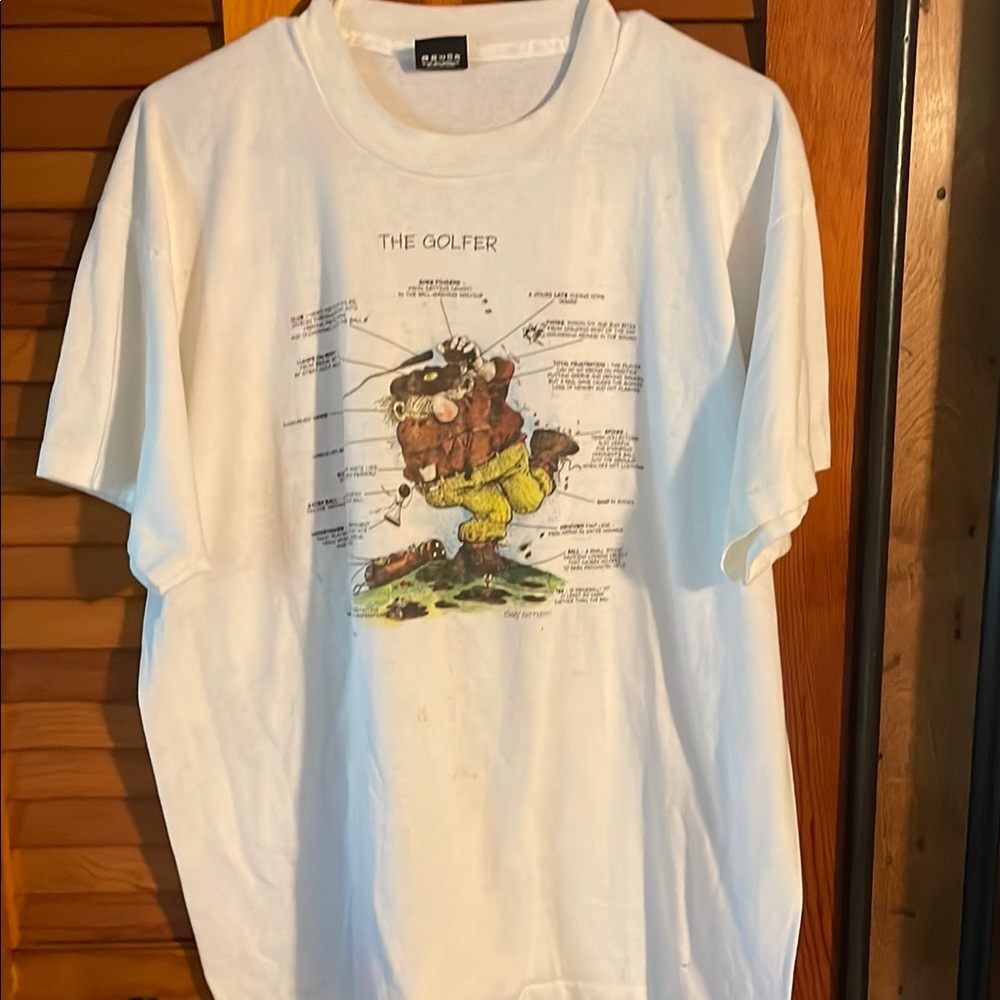 The Golfer Graphic White T-Shirt